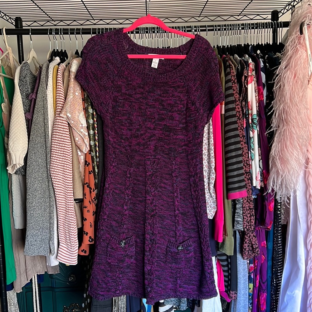 Purple Sweater Dress